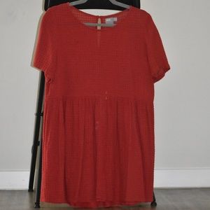 ASOS Casual Red Dress Grid Texture size 10